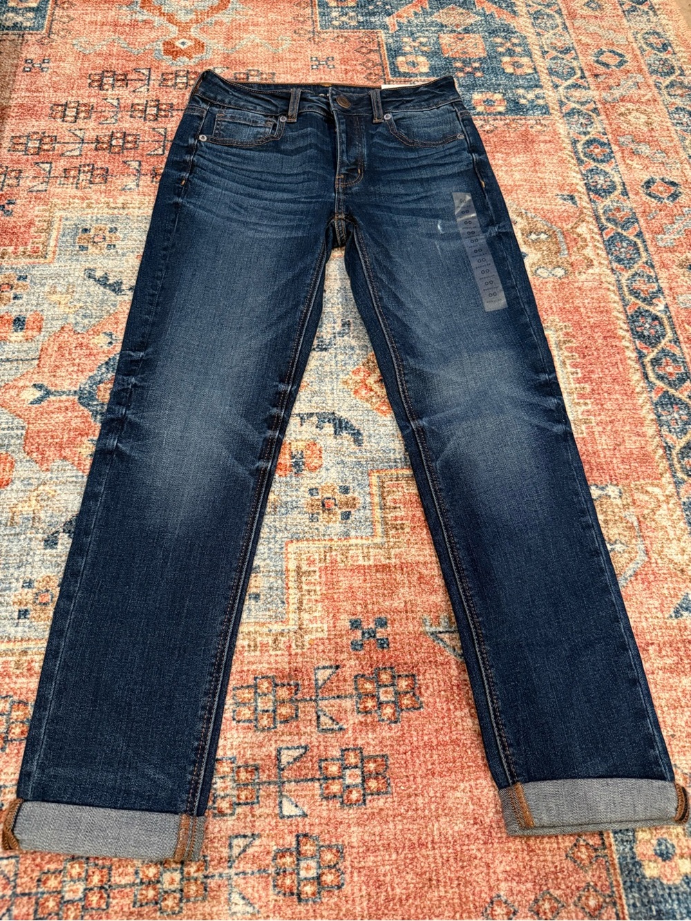 American Eagle Outfitters Dark Indigo Straight Jeans